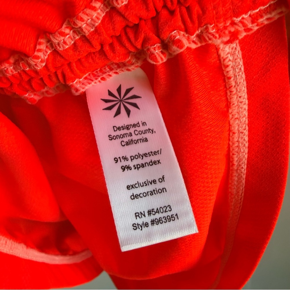 Athleta Neon Orange Long Sleeve Swim Cover Up Top | S - Picture 4 of 4